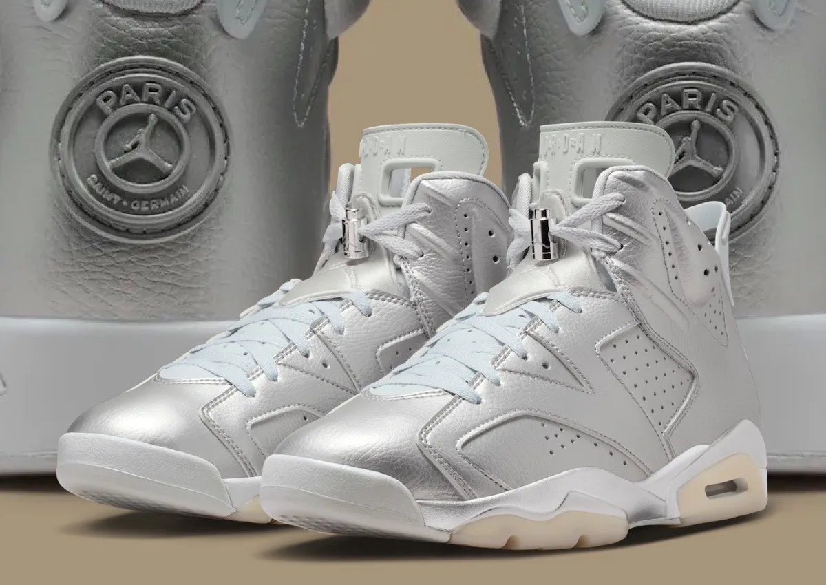 PSG получат коллаб Air Jordan 6 «Metallic Silver»